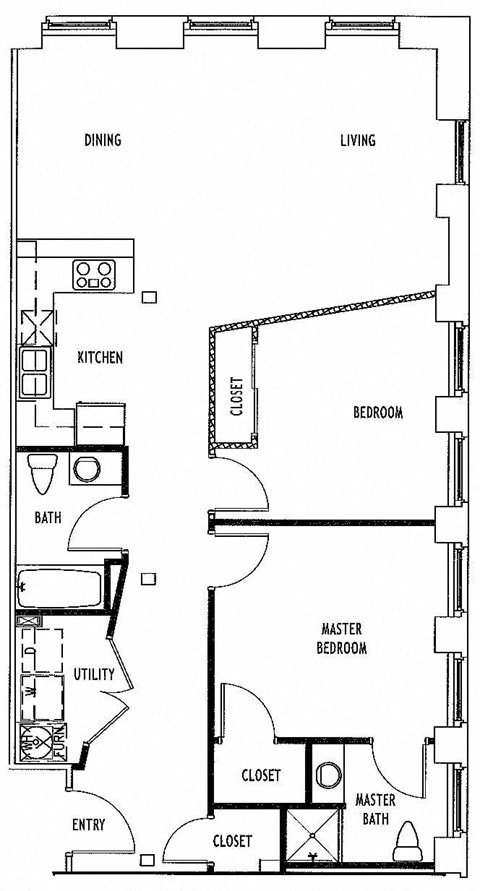 ML.B5 2  Bed   2  Bath   1,225 Sq. Ft. at Lofts at Lafayette Square Apartments, Saint Louis, Missouri